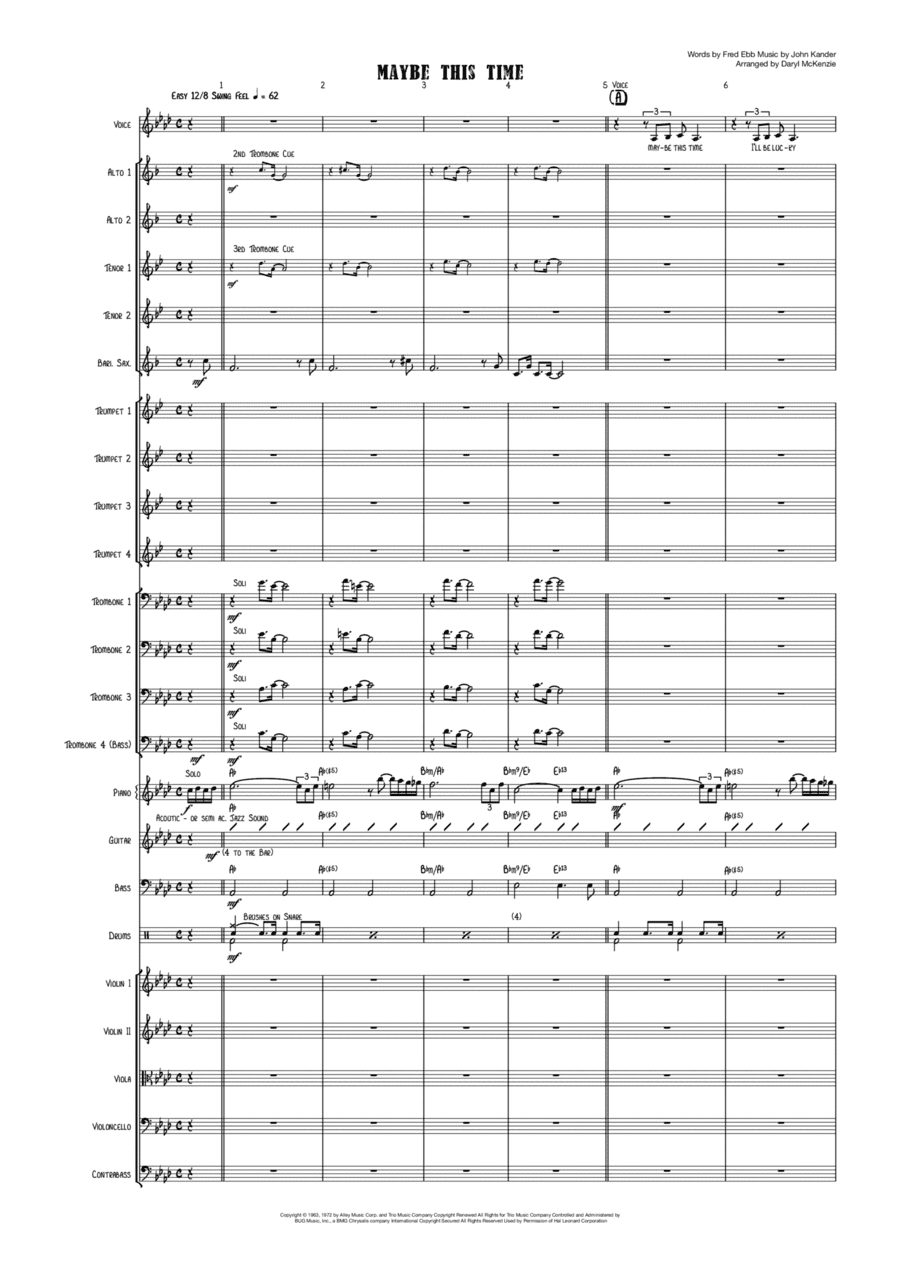 Maybe This Time (arr. Daryl McKenzie)
