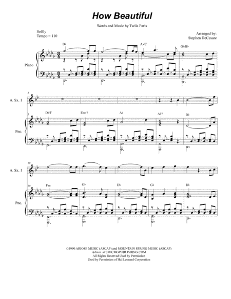How Beautiful (arr. Stephen DeCesare)