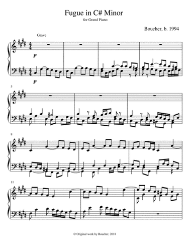 Fugue in C# Minor