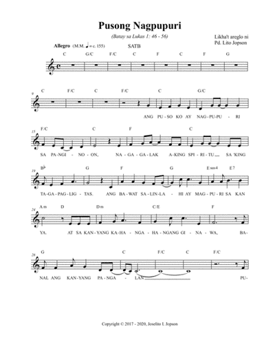 Pusong Nagpupuri (SATB)