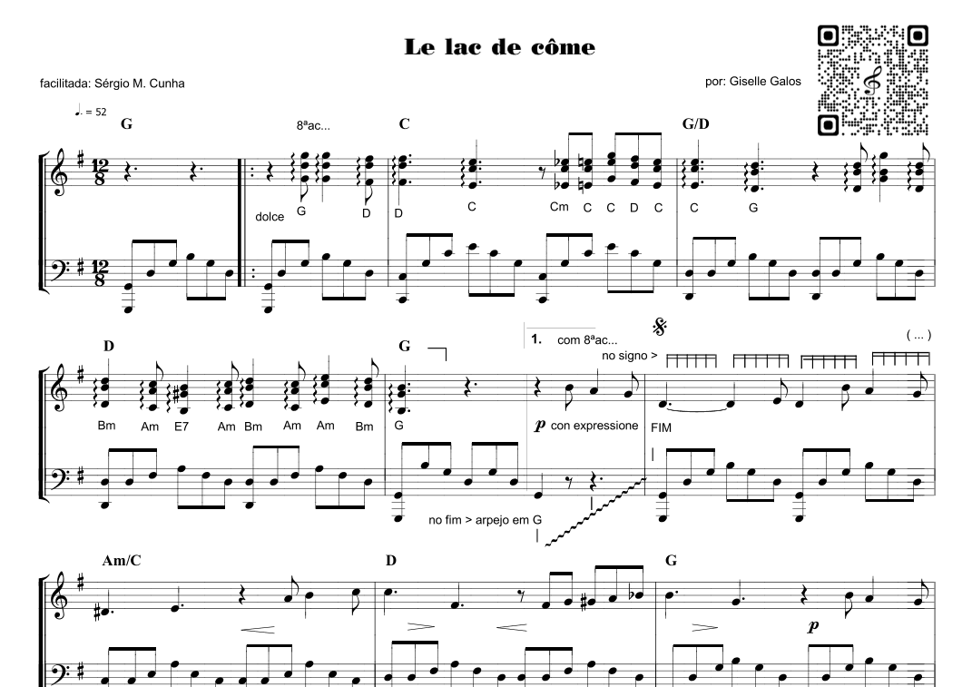 Le lac de côme (arr. Sérgio Matias da Cunha)