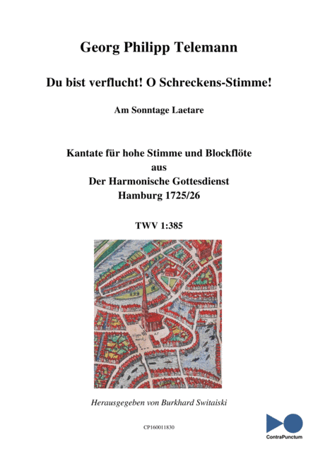 Harmonischer Gottesdienst TWV 1:385  Du bist verflucht! o Schreckens-Stimme (arr. Dr. Burkhard Switaiski)