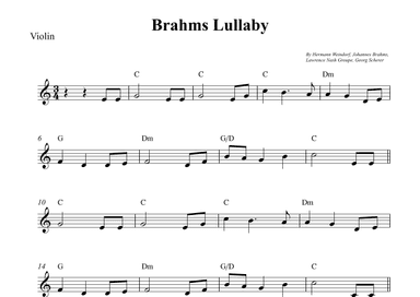 Brahms Lullaby (arr. Wesley S. SIlva)