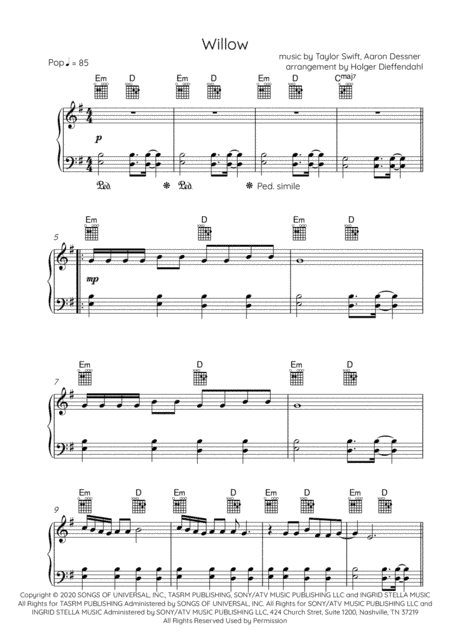 Willow (arr. Holger Dieffendahl)