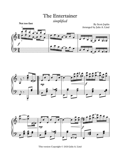 The Entertainer - simplified (arr. Julie A. Lind)
