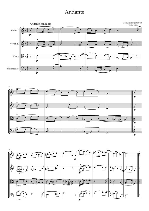 Andante (arr. Y.A.)