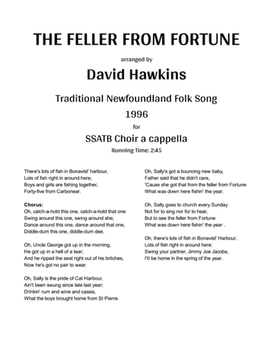The Feller from Fortune (arr. David Hawkins)