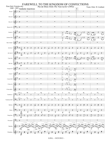 Pas de Deux from The Nutcracker - Extra Score (Band) (arr. Glen D. Lienhart)