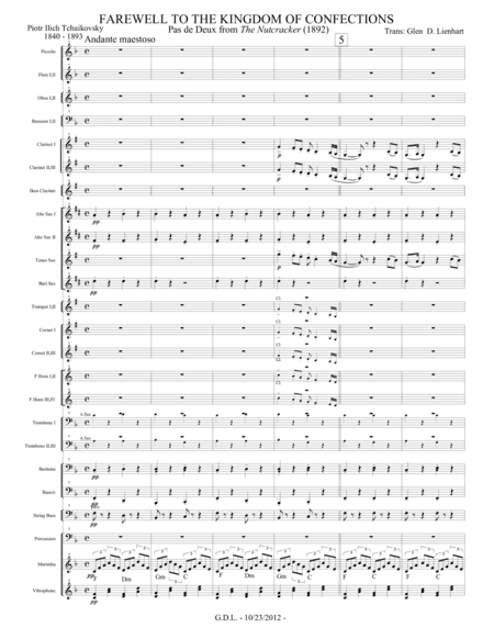 Pas de Deux from The Nutcracker - Extra Score (Band) (arr. Glen D. Lienhart)
