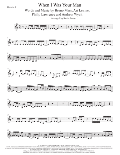 When I Was Your Man (arr. Kevin Busse)