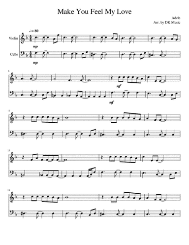 Make You Feel My Love (arr. DK Music)