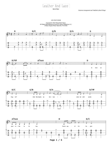 Leather And Lace (arr. Ben D'Ooge)