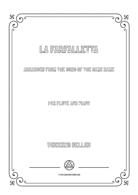 Bellini-La farfalletta,for Flute and Piano (arr. MSM)