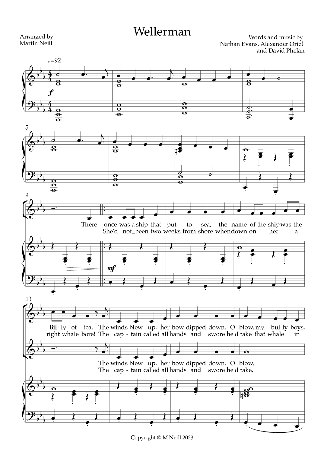 Wellerman (arr. Martin Neill)