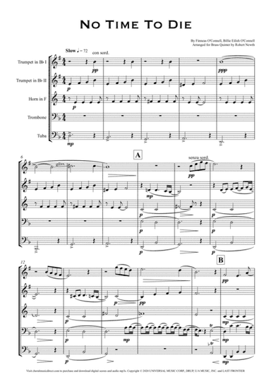 No Time To Die (arr. Robert Newth)