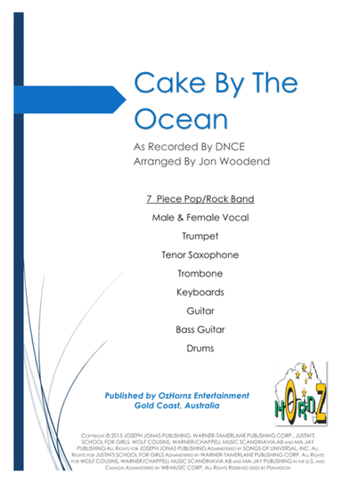 Cake By The Ocean (arr. Jon Woodend)