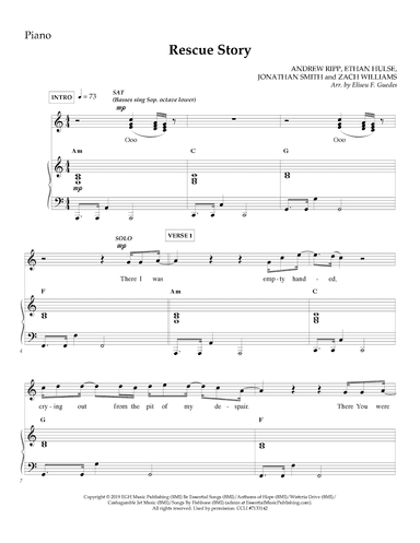 Rescue Story (arr. Arranged by Eliseu F. Guedes)