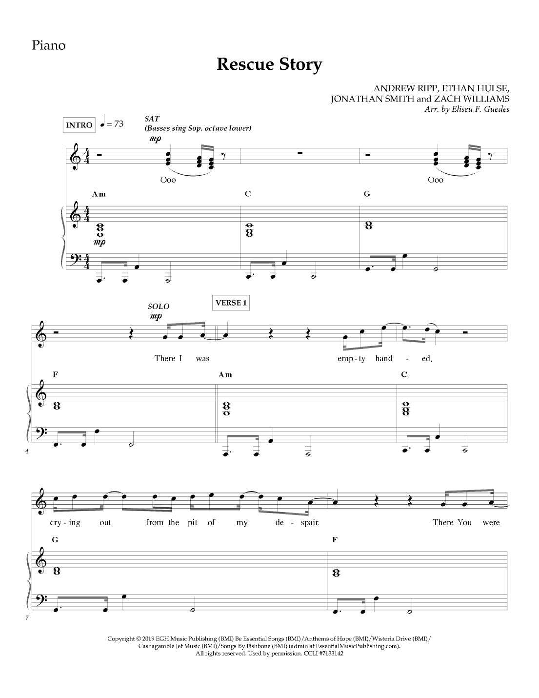 Rescue Story (arr. Arranged by Eliseu F. Guedes)