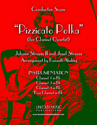 Strauss II – Pizzicato Polka (for Clarinet Quartet) (arr. Kenneth Abeling)
