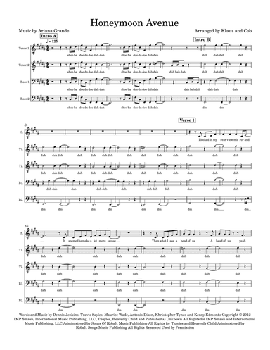 Honeymoon Avenue (arr. Nick Oliva and Jacob Nelson)