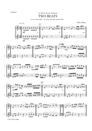 TWO BEATS (2 clarinets)