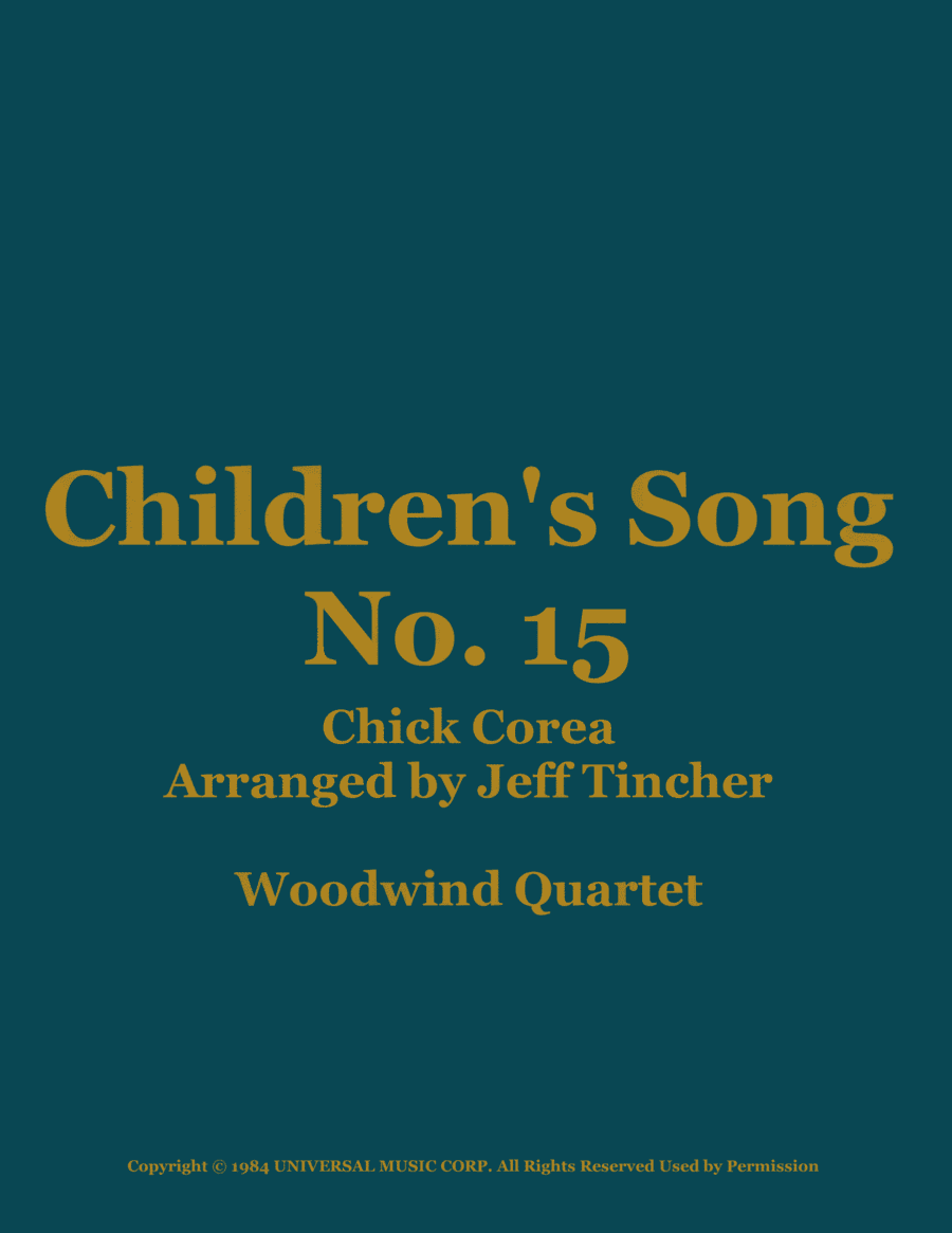 Children's Song No. 15 (arr. Jeff Tincher)
