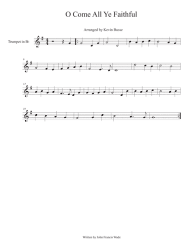 O Come All Ye Faithful - Trumpet (arr. Kevin Busse)