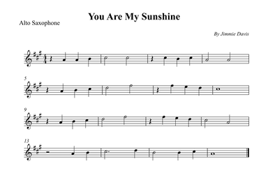 You Are My Sunshine (arr. Wesley S. SIlva)