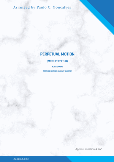 PERPETUAL MOTION - (Moto Perpetuo) - N. PAGANINI (arr. Paulo C. Gonçalves)