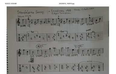 Stompin' At The Savoy             "instrumental" (arr. Christopher J. Malin)