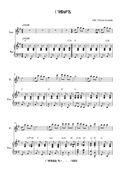 Jingle Bells - Flute and piano chords (arr. Vinícius Louzada)