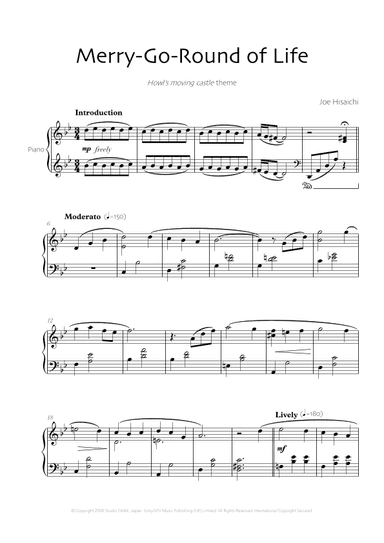 Merry-go-round Of Life (arr. Robin Hood Editions)