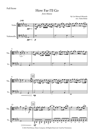 How Far I'll Go (arr. Fabio Britto)