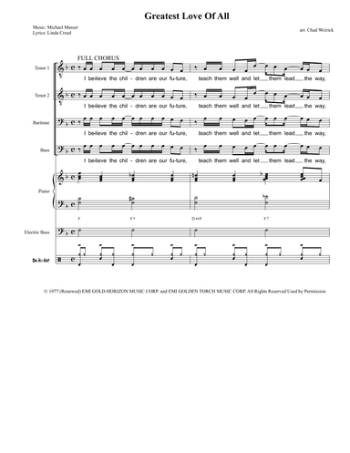 The Greatest Love Of All (arr. Chad Weirick)