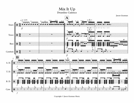 Mix It Up! Drumline Cadence
