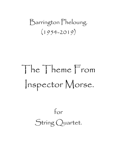 Inspector Morse (arr. Spence Bundy)