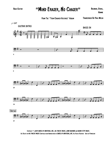 Mind Eraser, No Chaser (arr. Accubass)