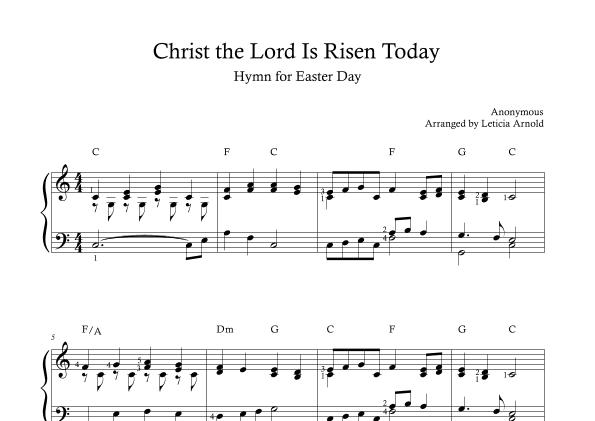 Christ the Lord Is Risen Today (arr. Leticia Arnold)
