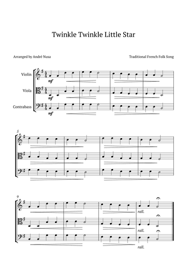 Twinkle Twinkle Little Star (arr. André Nusa)