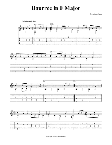 Bourrée in F Major (arr. Mark Phillips)