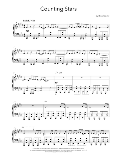 Counting Stars (arr. Flavio Regis Cunha)