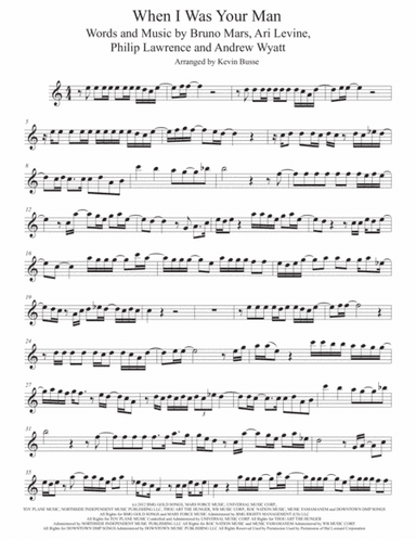 When I Was Your Man (arr. Kevin Busse)