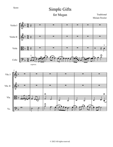 Simple Gifts (arr. Miriam Troxler)