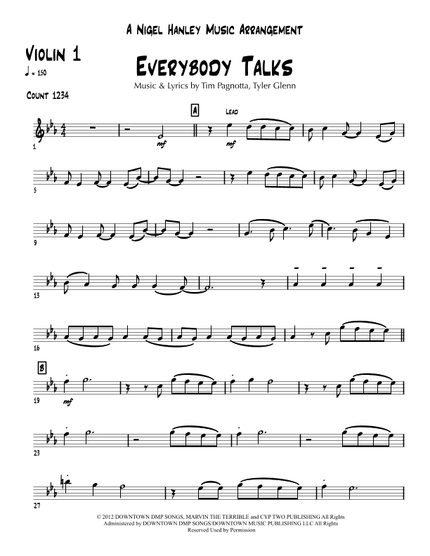 Everybody Talks (arr. Nigel Hanley)