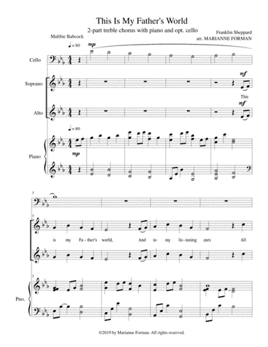 This is My Father's World (SA) (arr. Marianne Forman)