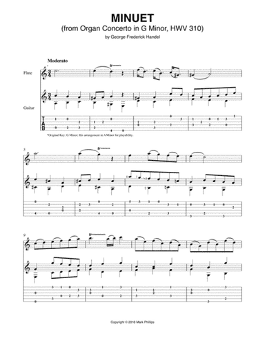Minuet (from Organ Concerto in G Minor, HWV 310) (arr. Mark Phillips)