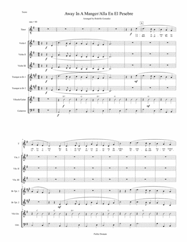 Away In A Manger/Alla En El Pesebre for Mariachi Ensemble (arr. Rodolfo Gonzalez)