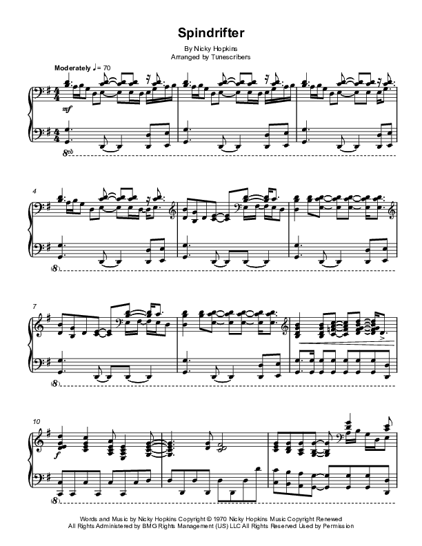 Spindrifter (arr. Tunescribers)
