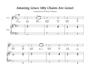 Amazing Grace (My Chains Are Gone) (arr. Henrique F Mangoni)