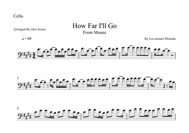 How Far I'll Go (arr. Alex Souza)